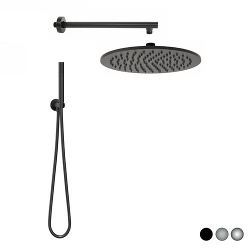 Kit soffione doccia tondo seven spazzolato
