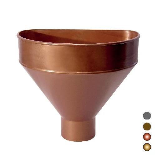 Raccoglitore monolitico in pvc per pluviali diam. 80 marrone