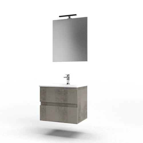 Mobile bagno sospeso mod. stile l. 60 cm quercia/rovere naturale