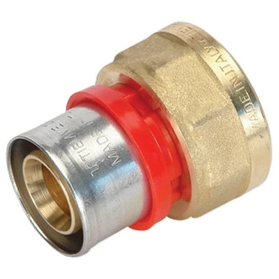 Raccordo press diritto femmina compact per multistrato 26 x 3 0 3/4