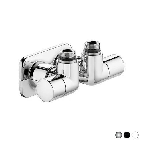Valvola termostatizzabile detentore a doppia squadra versione dx 1/2 23 p.1 5 bianco