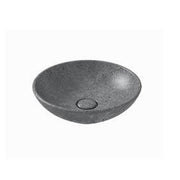 Lavabo d'appoggio Free Le Pietre Ceramica Globo finitura peperino grigio diametro 40 cm