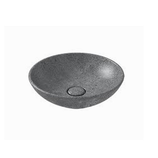 Lavabo d'appoggio Free Le Pietre Ceramica Globo finitura peperino grigio diametro 40 cm