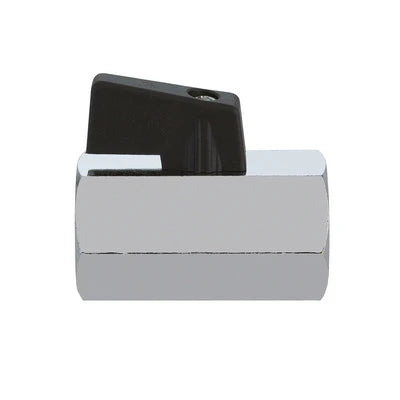 Valvola minisfera femmina con levetta nera 3/4 dn 12 pn 10