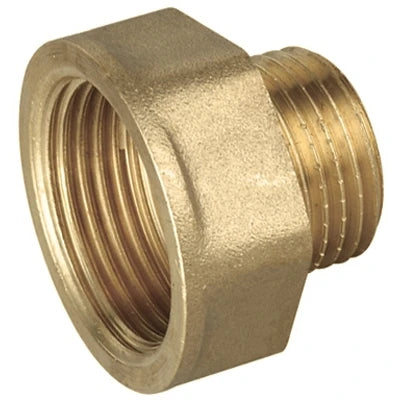 Prolunga ridotta in ottone giallo mf 3/8 x 1/2