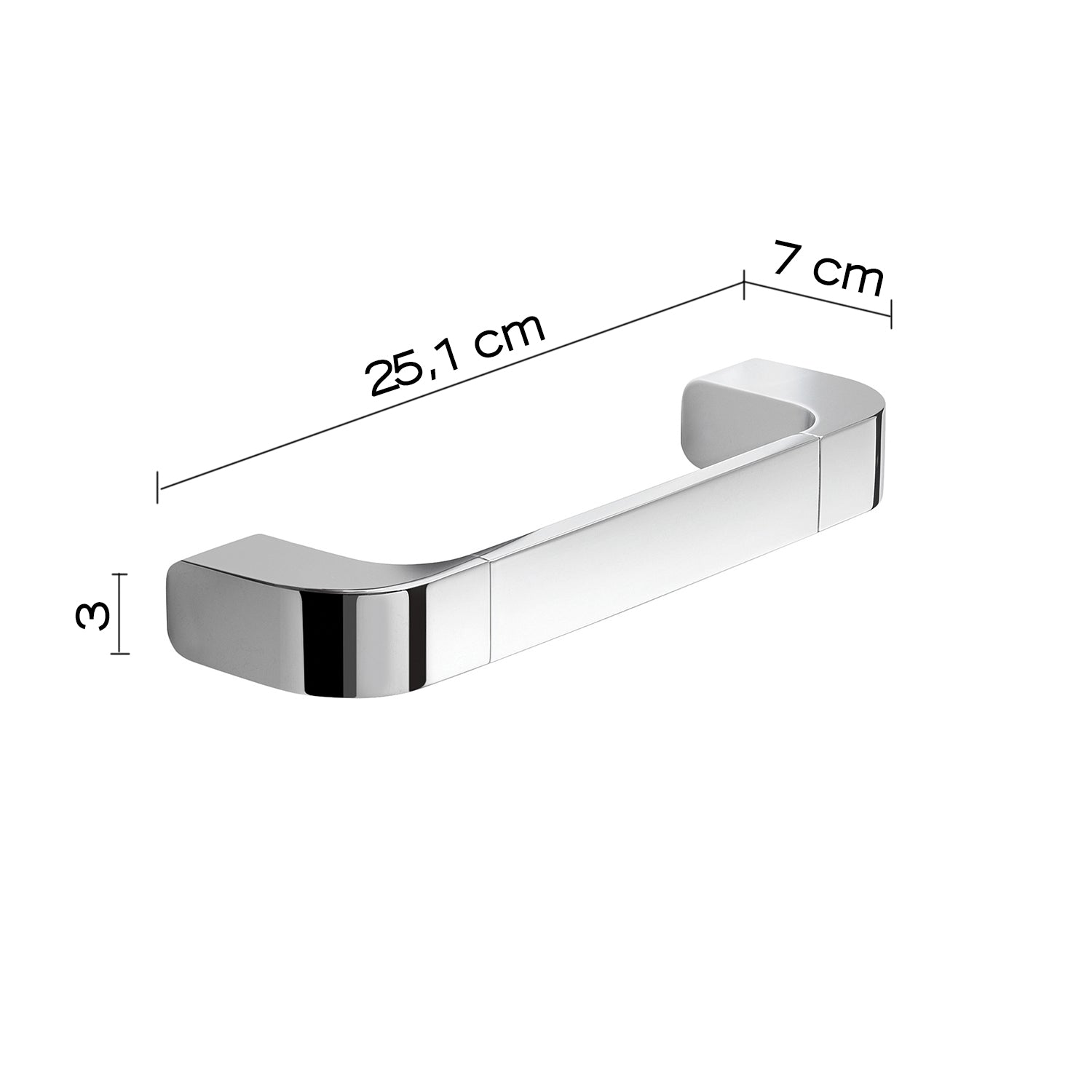 Portasalviette 25 cm in Ottone e Cromall Outline di Gedy - Cromato by CeramicStore | Lo specialista del tuo bagno