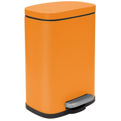 Pattumiera a pedale modello Akira capienza 5 litri colore Arancio opaco by CeramicStore | Lo specialista del tuo bagno