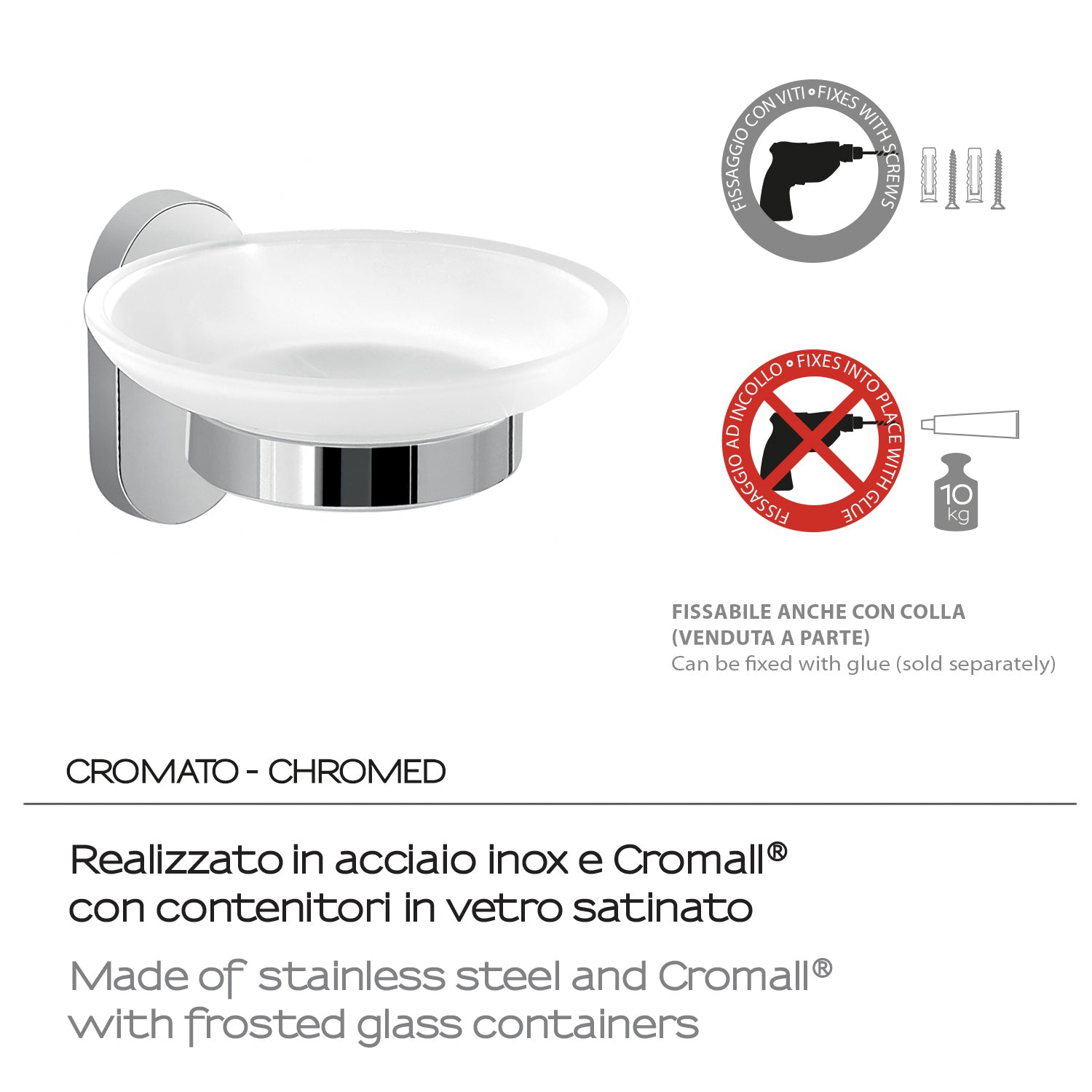 Portasapone in Acciaio Inox Gedy serie Febo - Cromato by CeramicStore | Lo specialista del tuo bagno