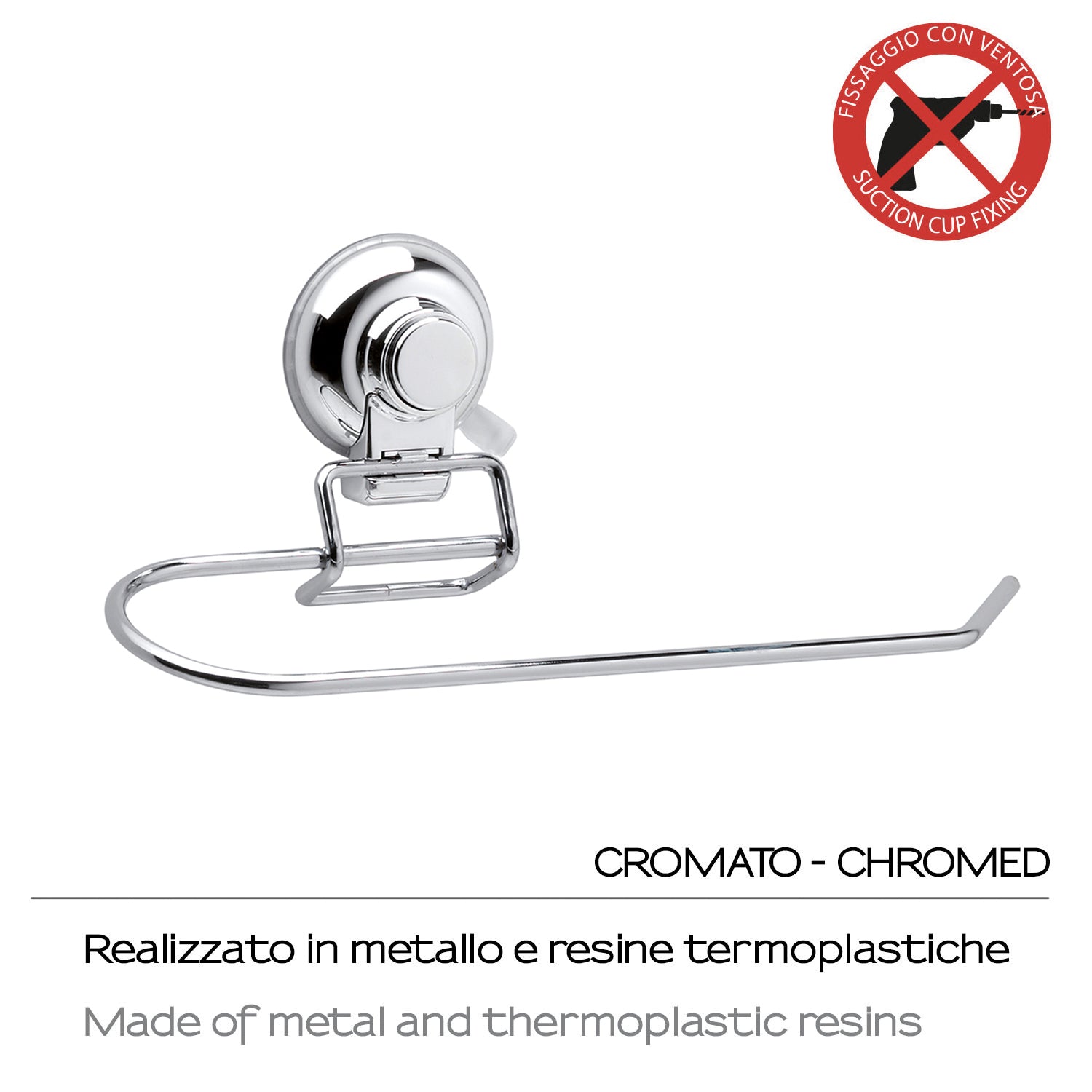 Porta asciugamani 30 cm di Gedy serie Hot - Cromato by CeramicStore | Lo specialista del tuo bagno