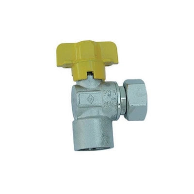 Rubinetto gas squadra f con bocchettone 1/2 x 1/2 dn 10