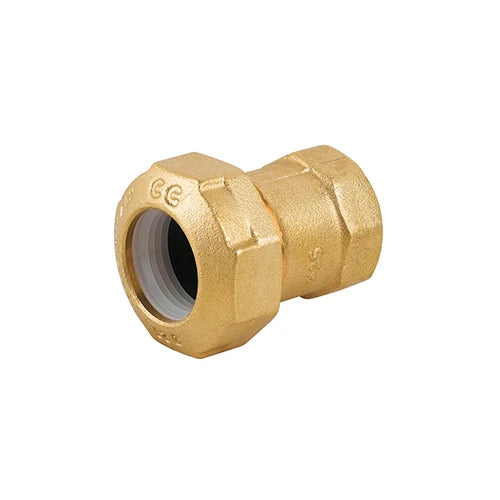 Raccordo femmina in ottone per tubo pe 1 1/4 x 40