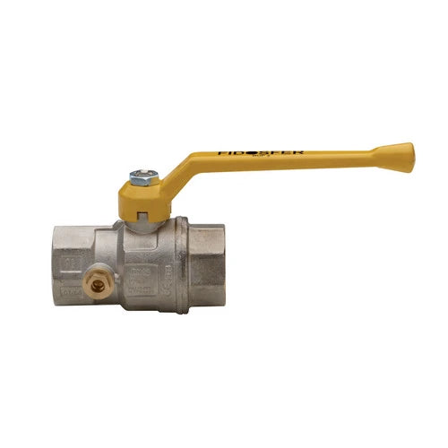 Valvola a sfera per gas a passaggio totale diritta c/presa pressione 1 1/2 dn 40