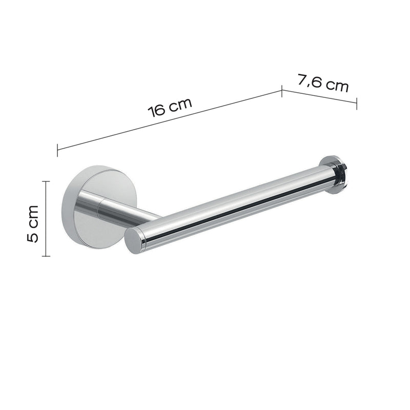 Portarotolo a muro in Acciaio Inox Eros di Gedy - Cromato