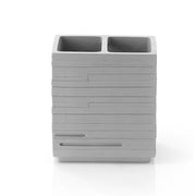 Portaspazzolini da appoggio in resina Gedy serie Quadrotto - Grigio