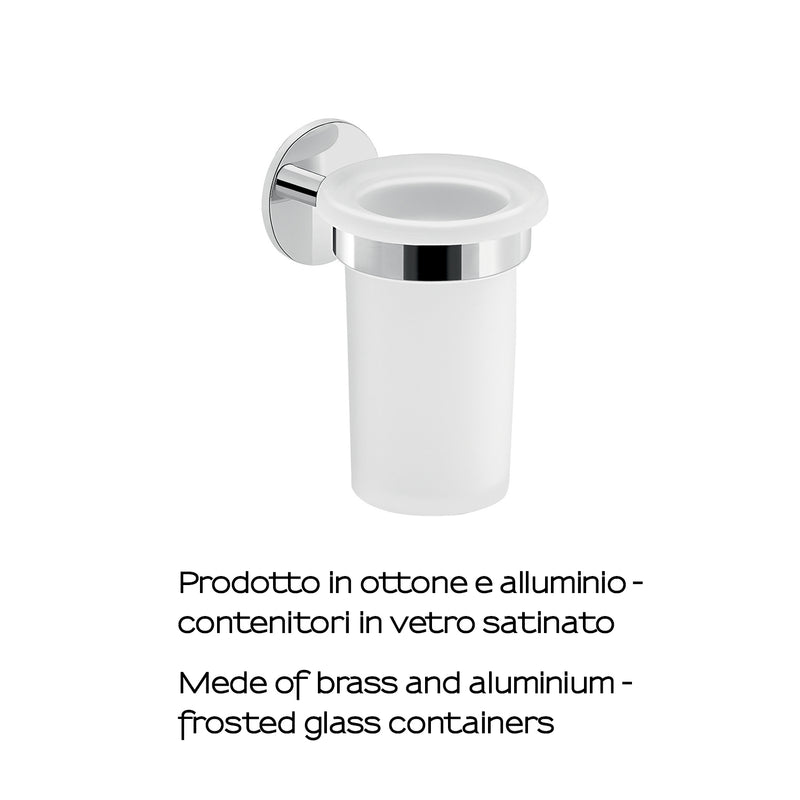 Portaspazzolini a muro Gedy serie Gea - Cromato
