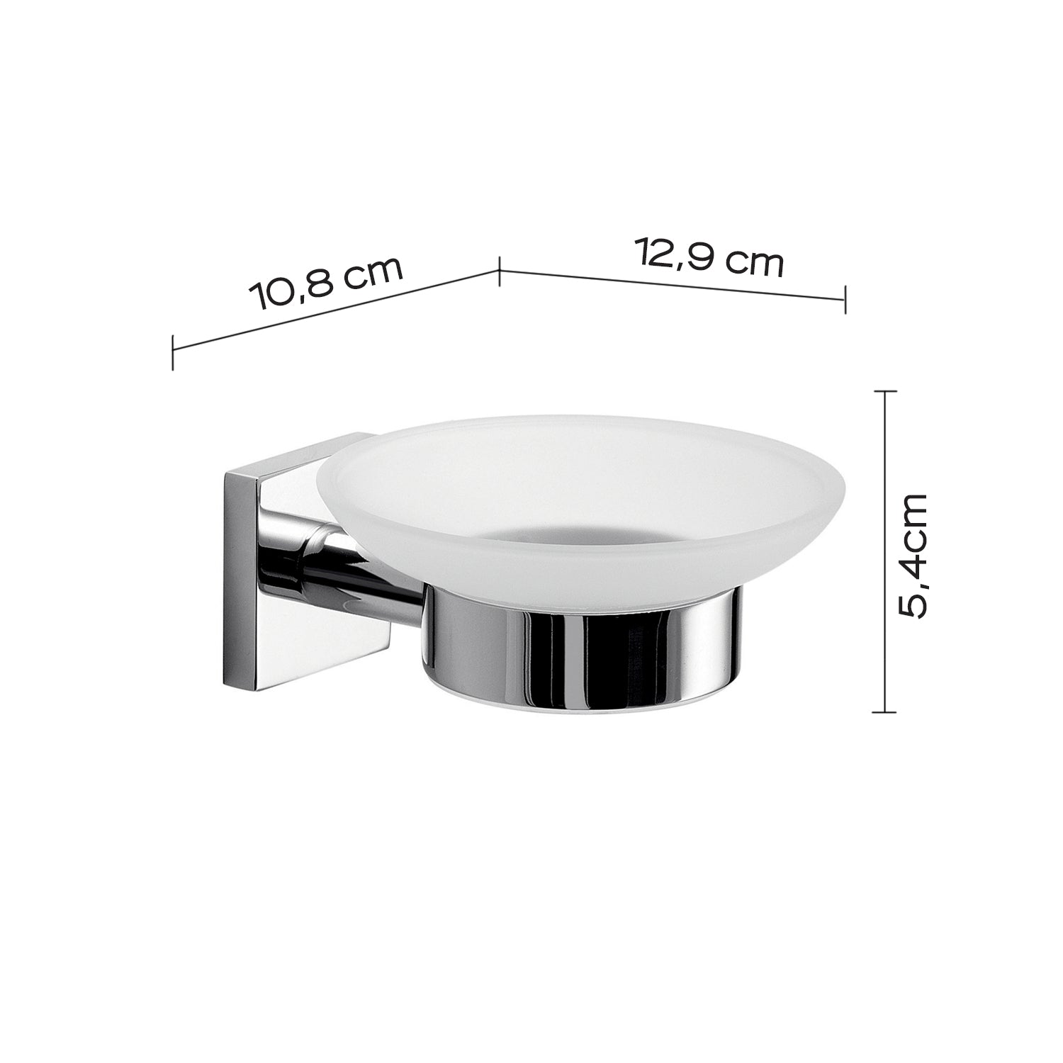 Portasapone a muro Gedy serie Fuji - Cromato by CeramicStore | Lo specialista del tuo bagno