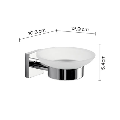 Portasapone a muro Gedy serie Fuji - Cromato by CeramicStore | Lo specialista del tuo bagno