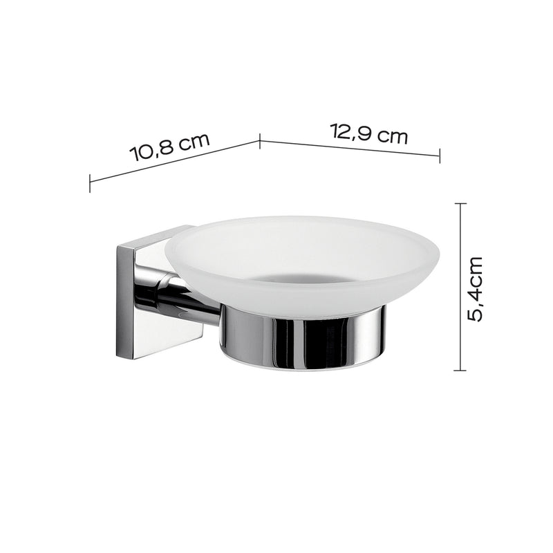 Portasapone a muro Gedy serie Fuji - Cromato by CeramicStore | Lo specialista del tuo bagno