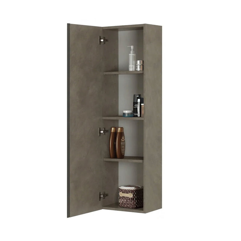 Pensile Portaoggetti 135 Cm Un'Anta Reversibile "Oxid" Beton