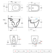 Sanitari Filo parete Ceramica Globo Stockholm MULTI WC + BIDET + SEDILE SOFT CLOSE