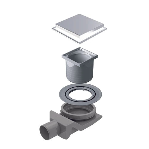 Canalina scarico doccia quadrata standard 10x10