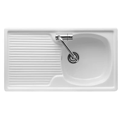 Lavello da incasso in ceramica con 1 vaschetta 80 x 45 cm 80 dx/sx