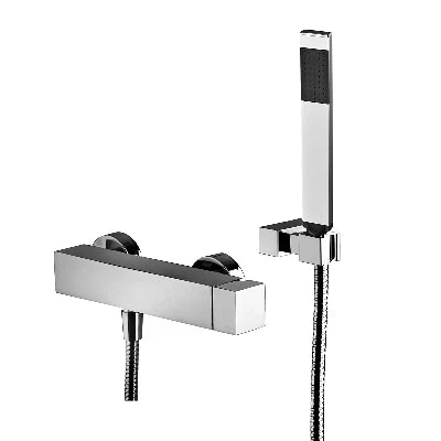 Miscelatore monoc. esterno doccia con accessori elle cromo