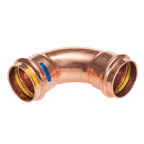 Curva a 90 ff a pressare per acqua gas b one diam. 35