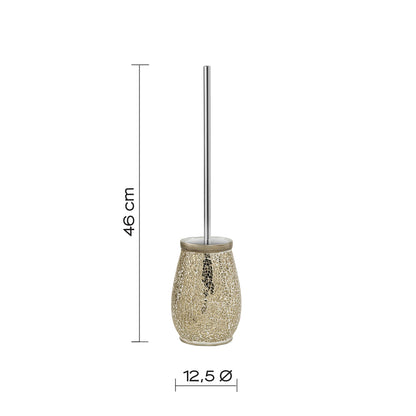 Scopino con ciuffo in setole Gedy serie Myosotis - Crema/Oro by CeramicStore | Lo specialista del tuo bagno
