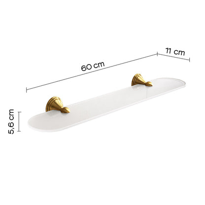 Mensola 60 cm a parete di Gedy serie Romance - Bronzo
