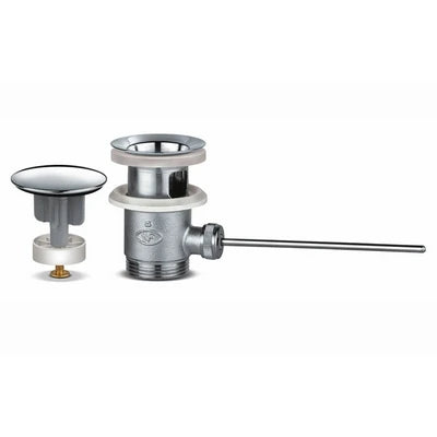 Scarico con tappo copripiletta in ottone 1 1/4