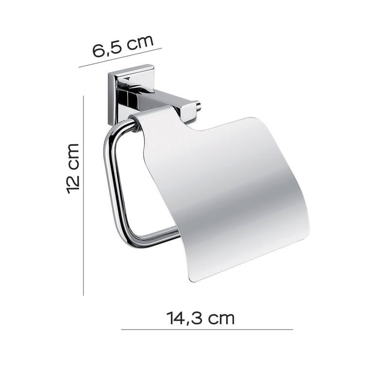 Portarotolo coperto in acciaio inox AISI 304 Colorado di Gedy - Cromato