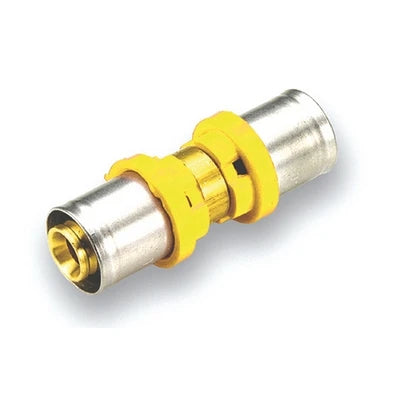 Raccordo per multistrato gas diritto doppio diam. 32