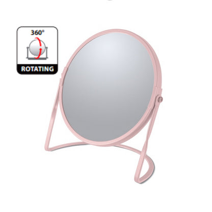 Specchio ingranditore da tavolo su base in acciaio modello Akira colore rosa opaco by CeramicStore | Lo specialista del tuo bagno