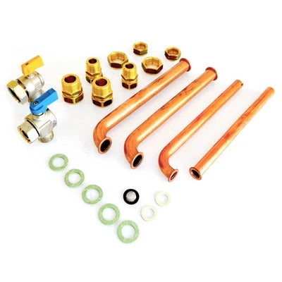 Kit raccordi 2 rubinetti gas e fredda -