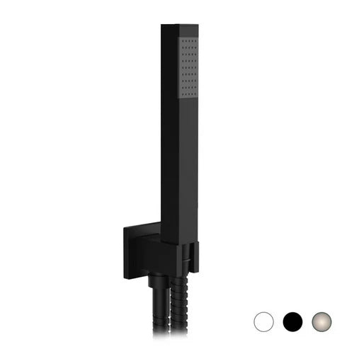 Kit doccetta minimale quadra nero opaco