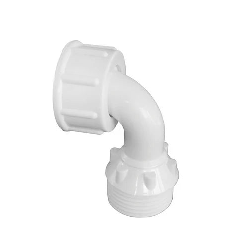 Raccordo curvo per carico lavatrice mf 3/4 bianco