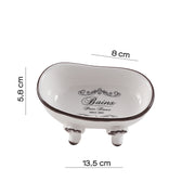 Portasapone da appoggio in ceramica Gedy serie Amelie - Bianco