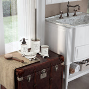 Portaspazzolini da appoggio in ceramica Gedy serie Amelie - Bianco