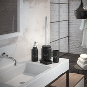 Portaspazzolini in ceramica di Gedy serie Chantal - Nero Matt