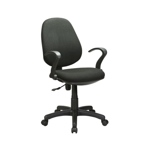 Poltrona modello Office con seduta in tessuto e braccioli - Nero by CeramicStore | Lo specialista del tuo bagno