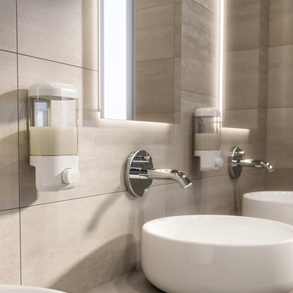 Distributore di sapone/Gel igienizzante modello Push Pro di Gedy da 600 ml - Bianco by CeramicStore | Lo specialista del tuo bagno