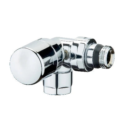 Valvola d arredo ad angolo dx termostatizzabile cromo-lucido 3/8