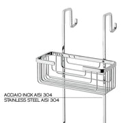 Portaoggetti doccia appendibile a 2 ripiani in Ottone modello Apollo di Gedy - Cromato by CeramicStore | Lo specialista del tuo bagno