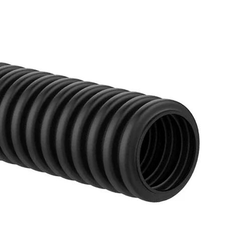 Tubo corrugato nero con tirafilo diam. 32 x 25 mt