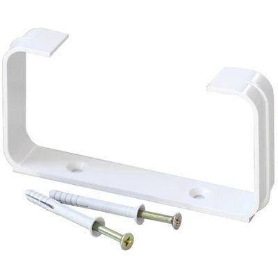 2 pz staffe fermatubo rettangolare con viti e tasselli mm 120x60