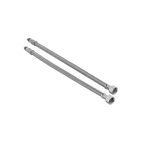 2 pz flessibili inox cm 35 sede guarnizione m10x1 f3/8