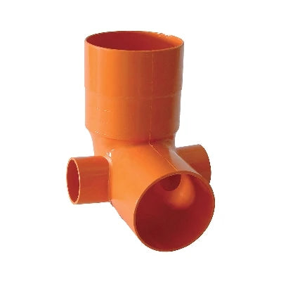 Curva wc tipo alta pvc arancio 2 innesti d. 40