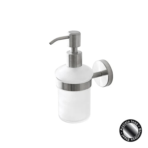 Dispenser sapone city in acciaio satinato acciaio satinato 6x10 7xh16 cm