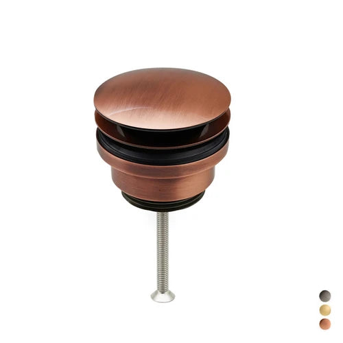 Piletta clic clac in ottone certificato nf 1 1/4 dorata